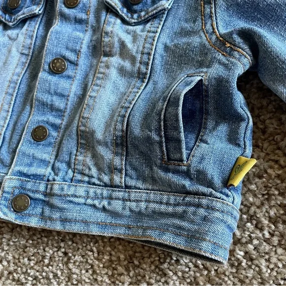 Bowen & Wright Denim Jacket Baby Girl Boy 12 Months Blue Cotton Vintage - Picture 6 of 16